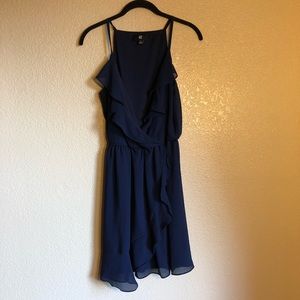 Blue ruffle dress